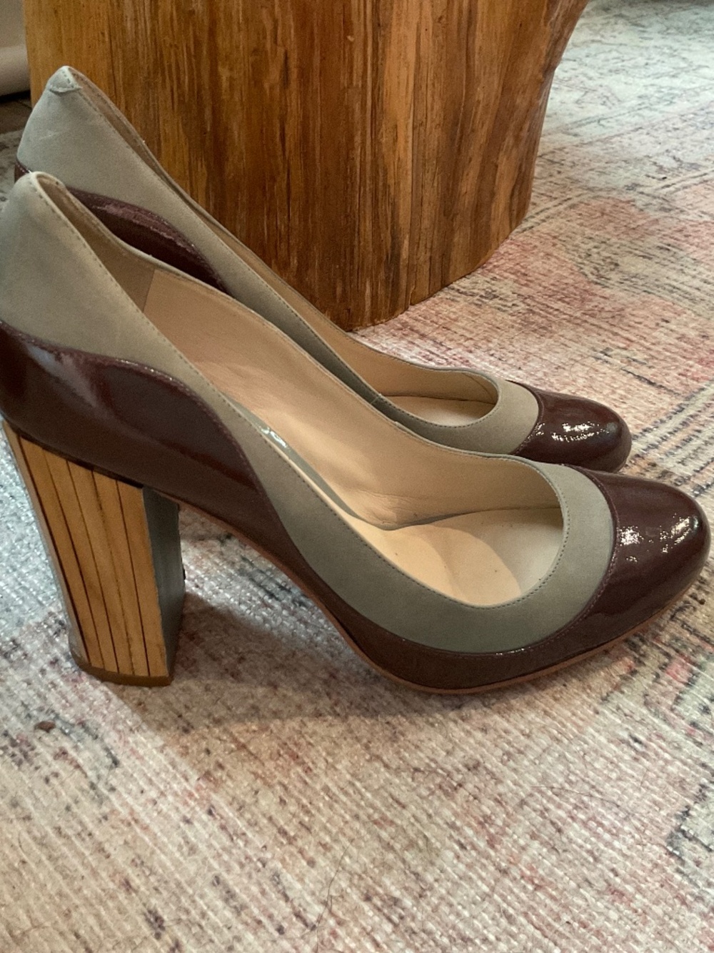 Guilhermina Multicolored Chunky Heels Pumps Shoes Size 8 sold at Anthropologie